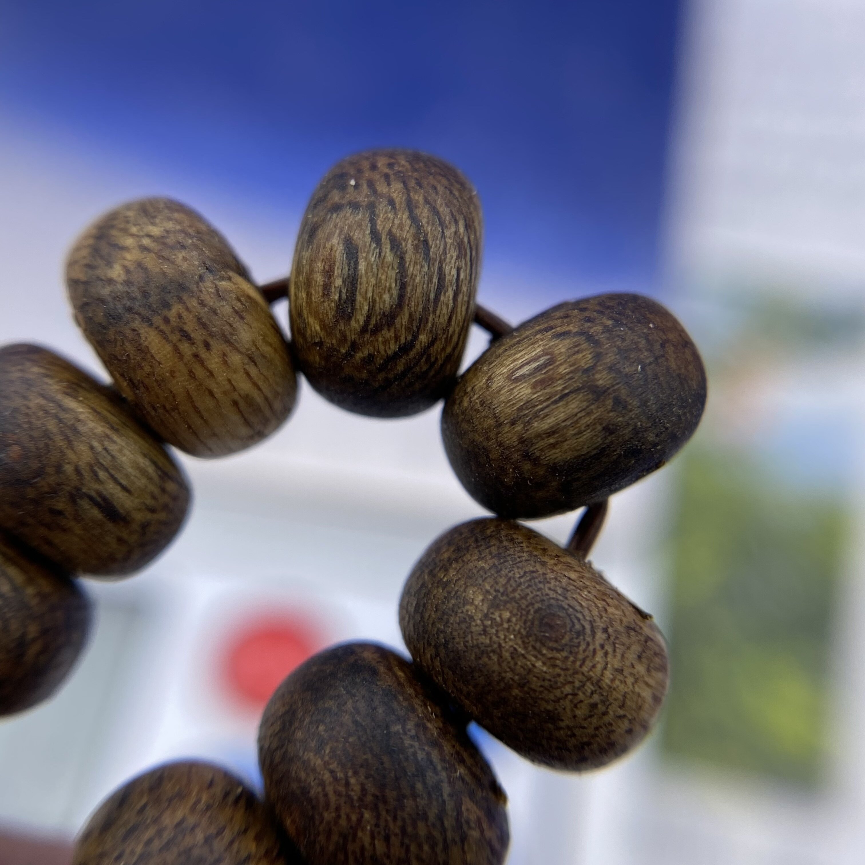 至尊紫奇楠苹果珠单圈沉香手串 8mm×36颗净重5克 满油棋楠手串