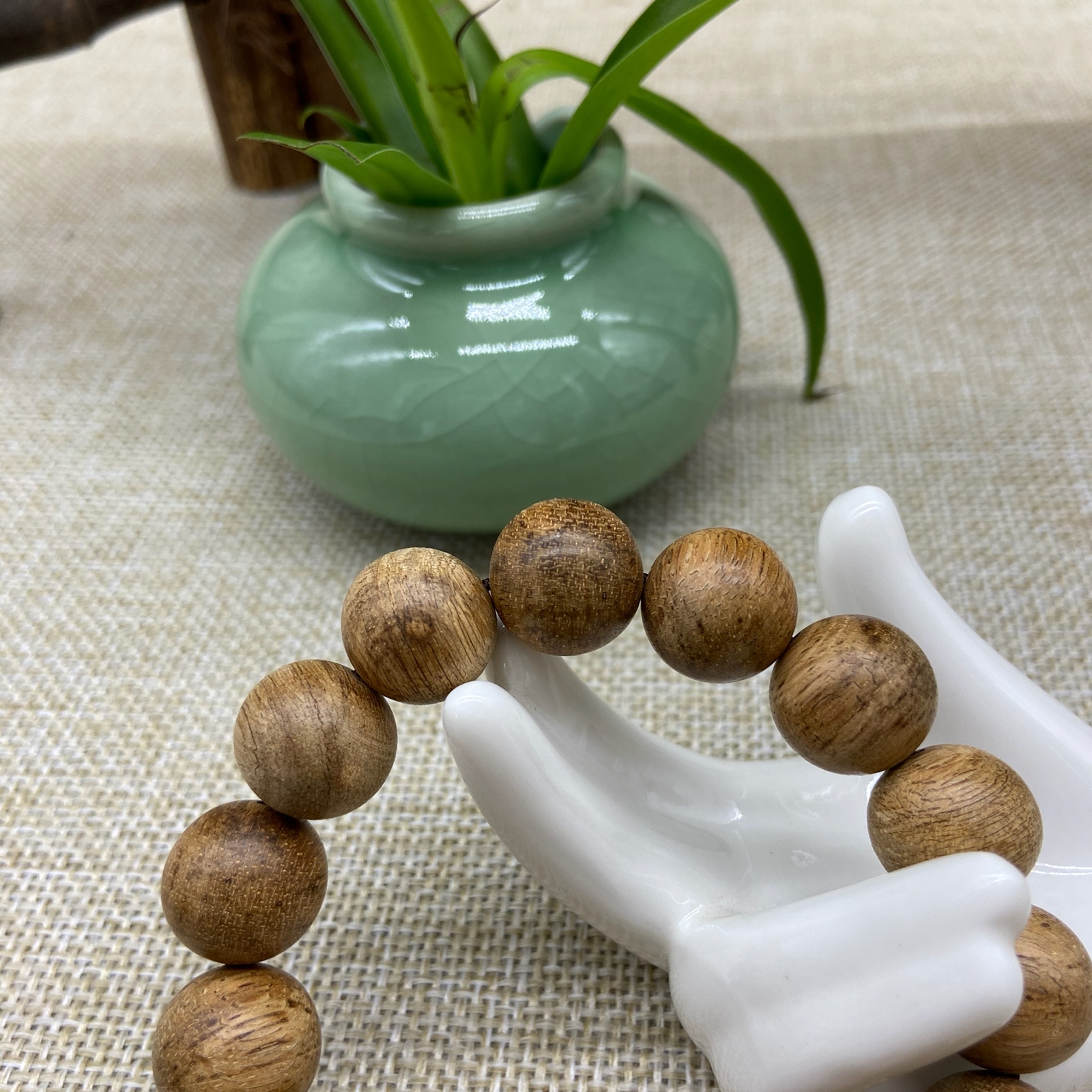 加里曼丹14mm沉香手串净重153克花奶香味明显规格佛珠手链