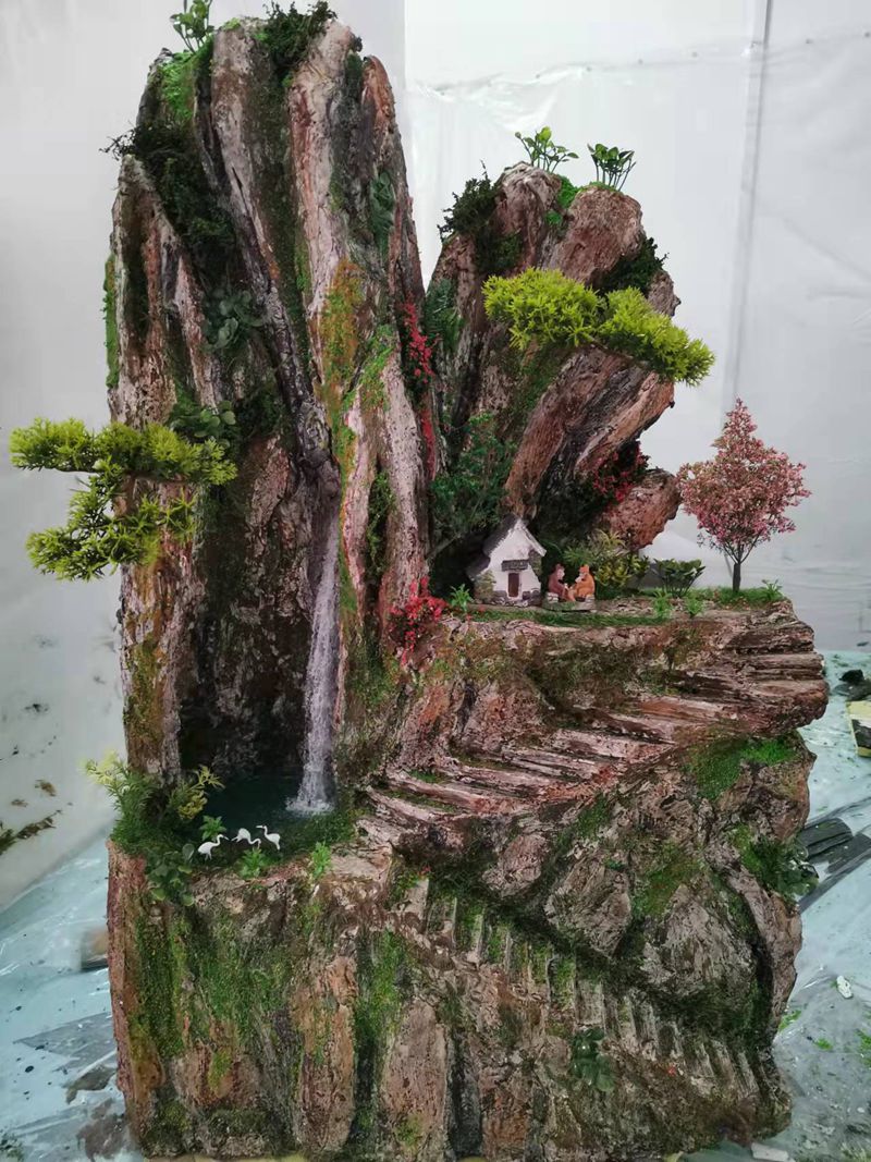 泡沫订制假山造景仿真摄影摄影场场景石头制作摆件