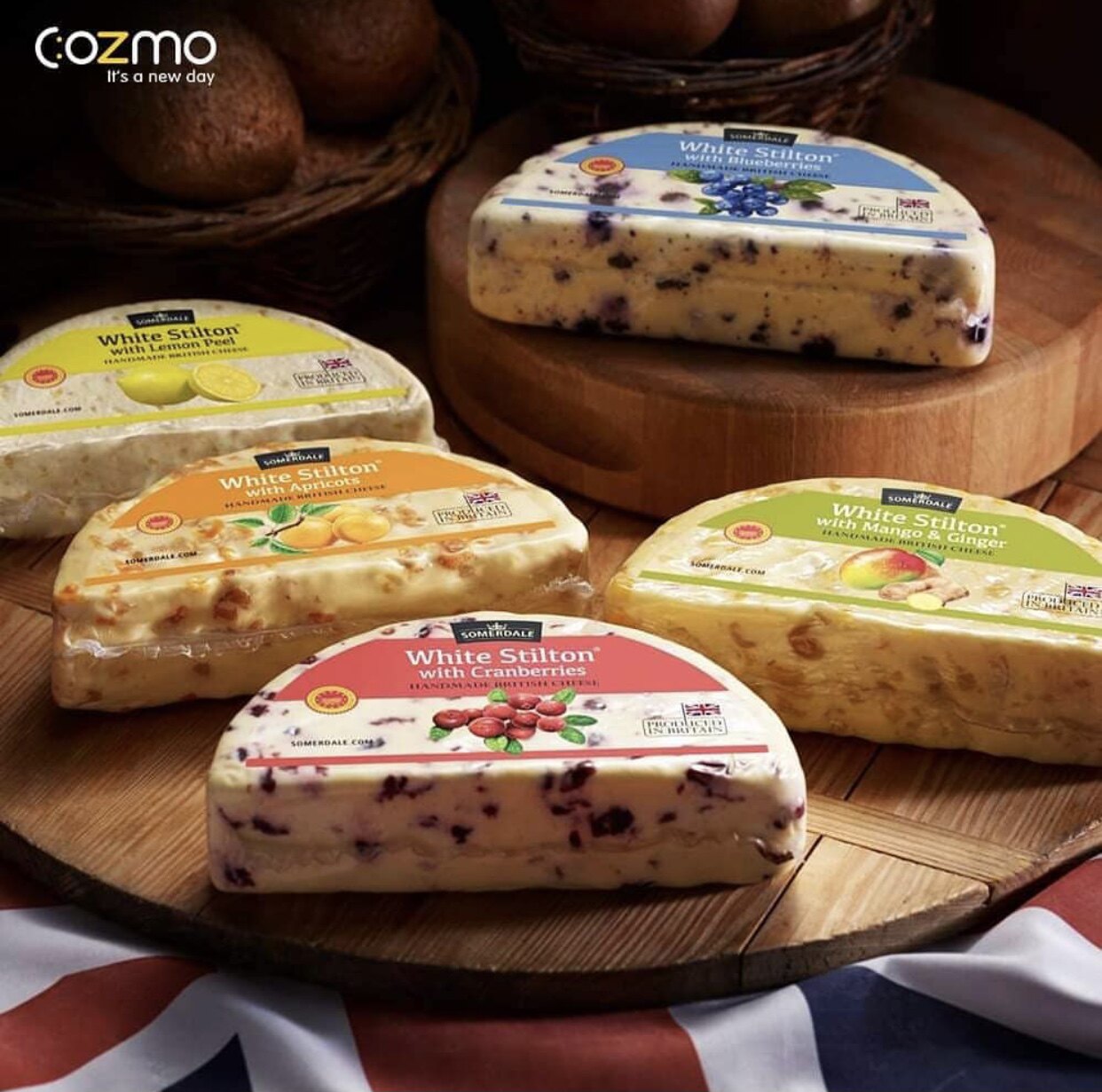 英国进口斯蒂尔顿果味白奶酪whitestiltonpdo1kg加味奶酪甜味