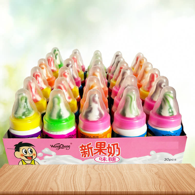 怀旧零食新果奶味糖奶嘴糖奶瓶糖小朋友儿童糖果礼物棒棒糖果
