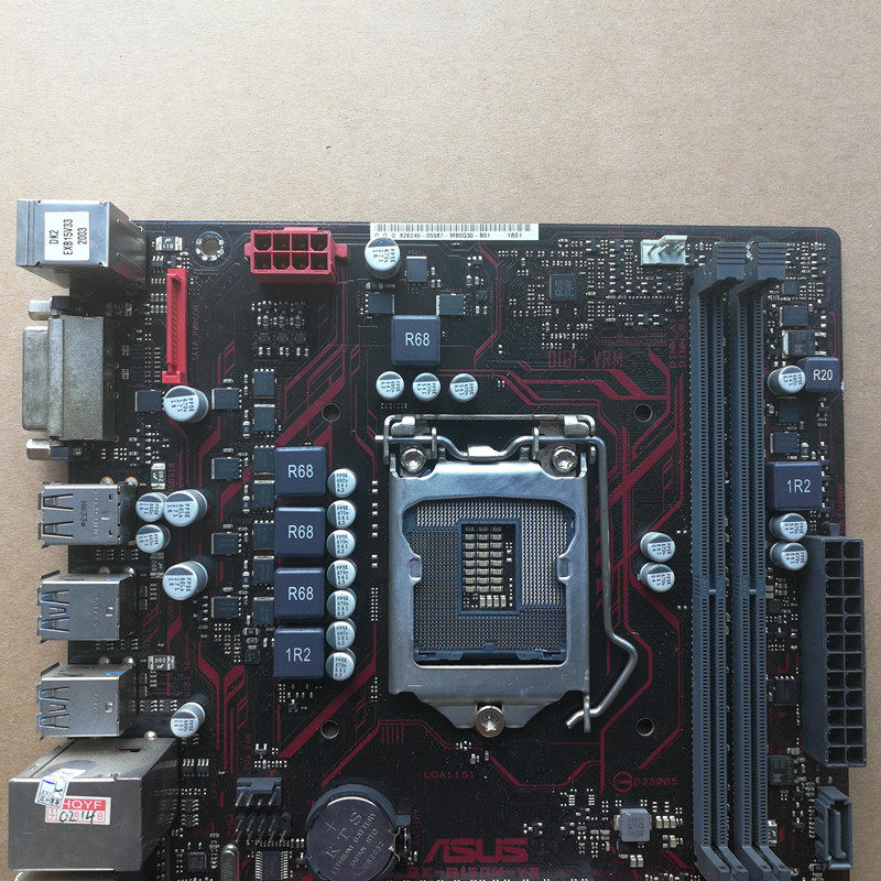 asus华硕ex-b150m-v3si1151针ddr4全固固态集显dvi主板