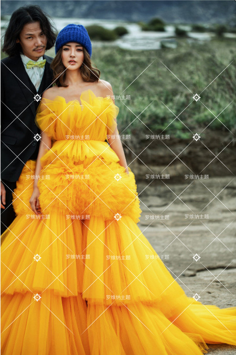 秋冬新款主题婚纱影楼服装情侣外景写真旅拍婚纱