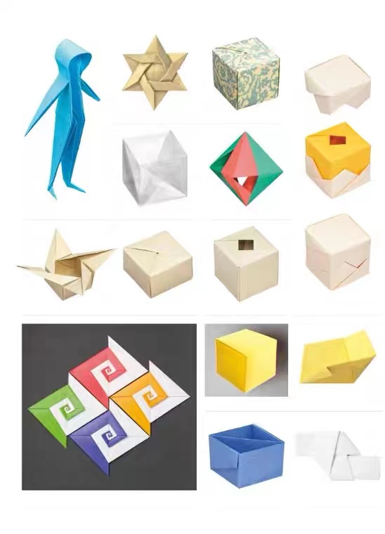 立体几何图形折纸小学生正方体球体组合叠纸教程日本手工折纸