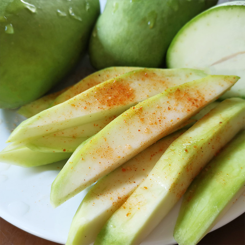 生吃芒酸5斤水果孕妇四季酸嘢百色广西整箱芒果