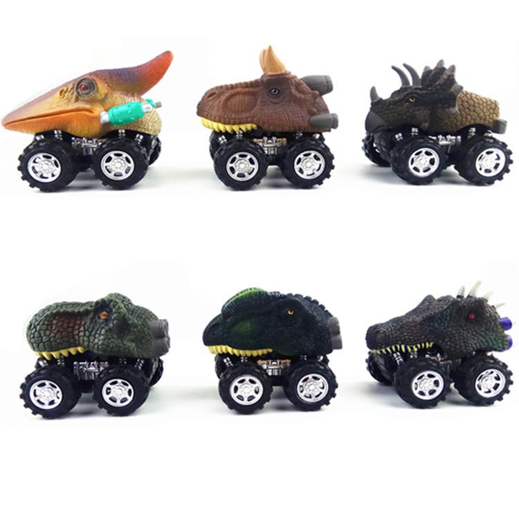 恐龙玩具小汽车儿童三角龙儿童回力翼龙霸王龙驱车惯性
