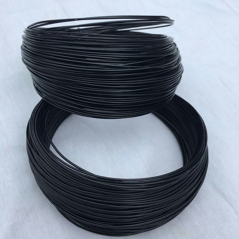 75mm电镀锌扎丝 电缆扎线黑色圆绑丝pvc包塑光缆绑