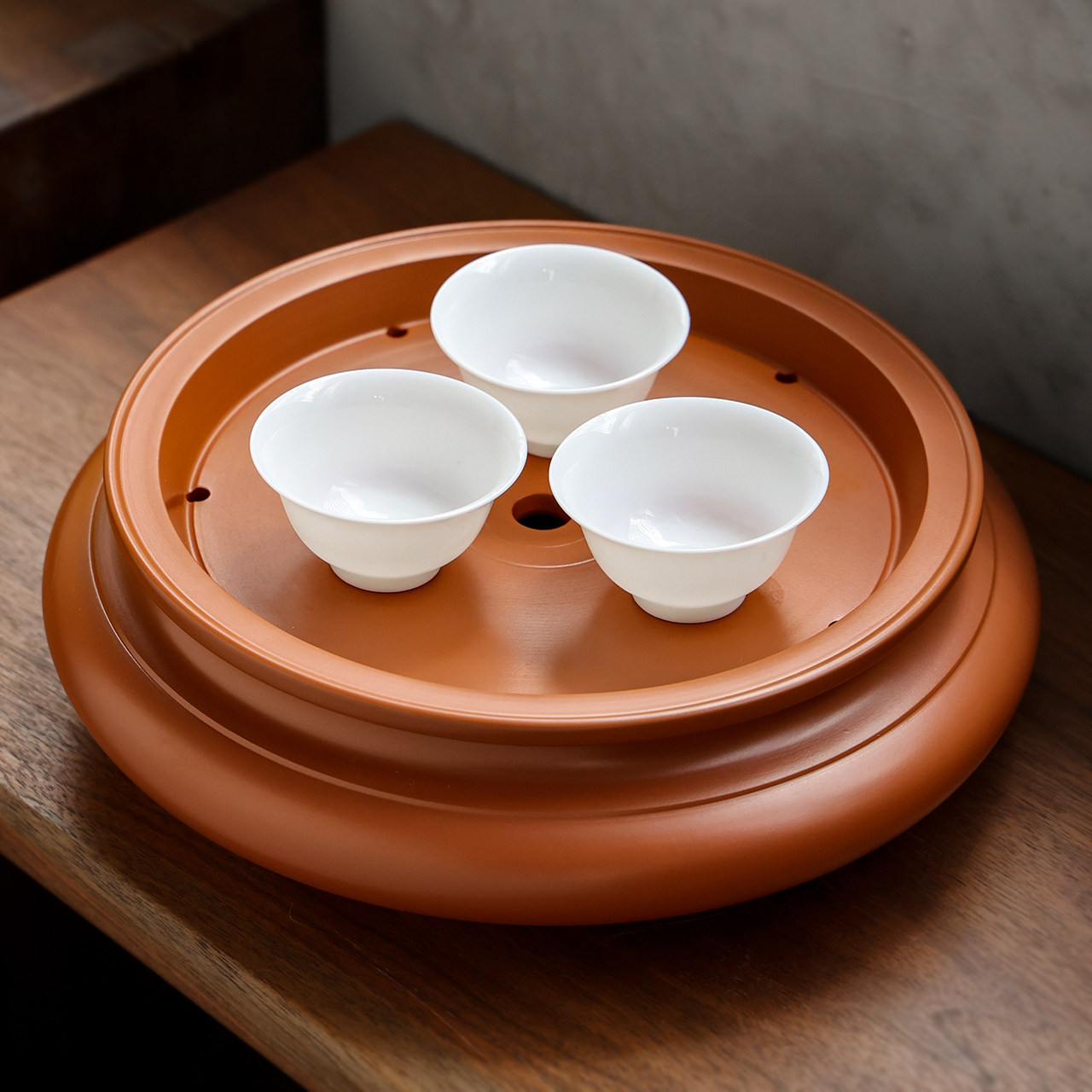 茶盘邱俊植手拉潮汕工夫茶传统茶具茶船茶海潮州茶盘