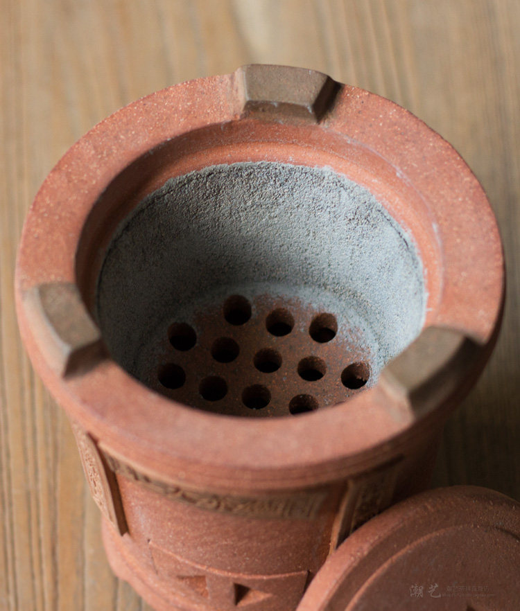 手工红泥炭炉风炉木炭取暖暖炉碳炉岩泥粗陶茶道