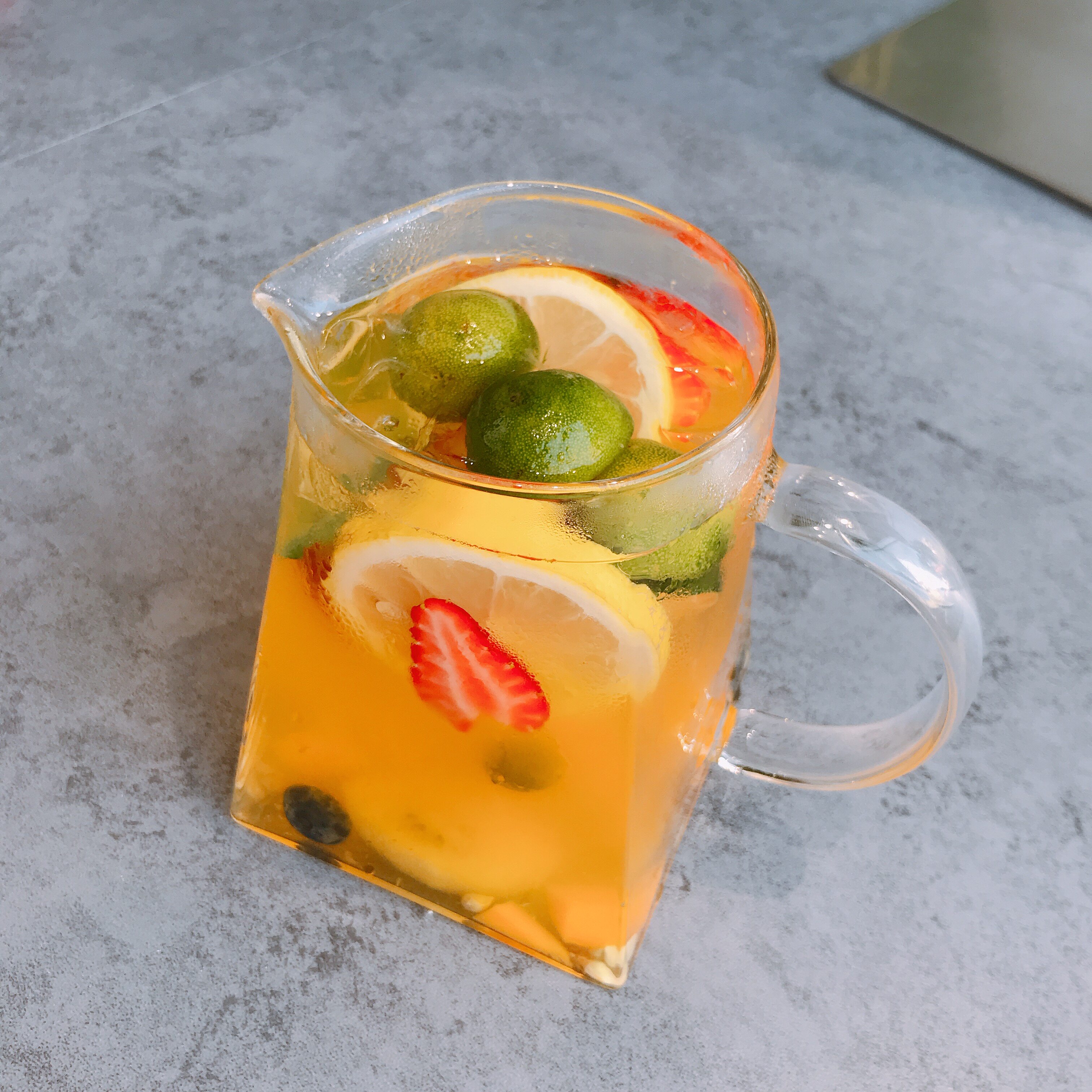 大容量水果茶杯创意果汁个性饮料奶茶杯子高颜值玻璃杯