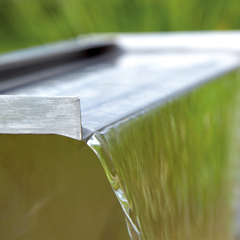 欧亚瑟不锈钢瀑布叠水室外景观出水口水幕墙庭院叠水瀑布