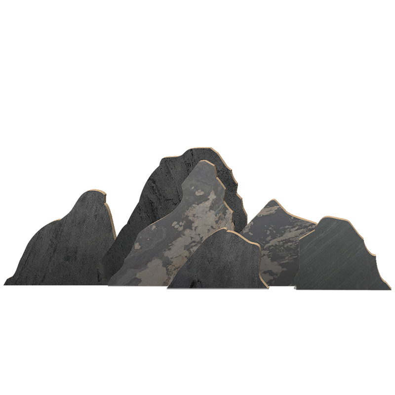 宝纳陈设售楼酒店造景景观山形中式天然新中式天然大理石