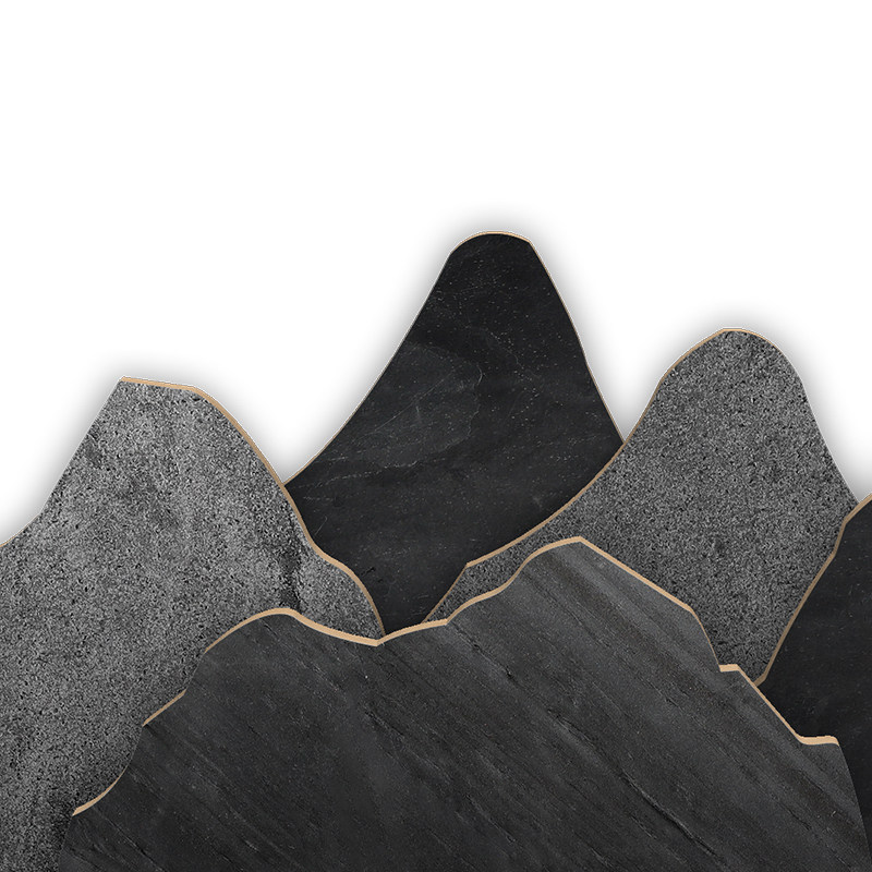 宝纳山形背景墙大堂售楼处造景景观进口中式新中式瓷砖背景墙