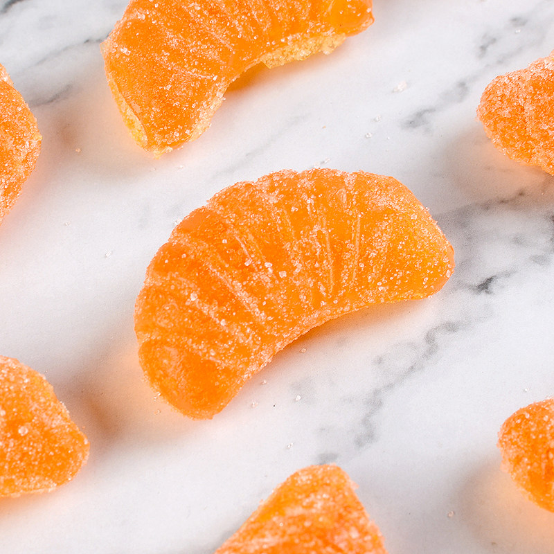 年货糖果怀旧小零食香港众星桔味软糖水果糖橘子瓣糖橡皮糖468g袋