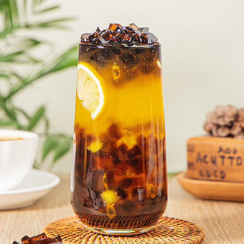 茶颜公举寒天水晶冻奶茶专用原料黑糖水晶冻原味晶冻金钻黑砖配料