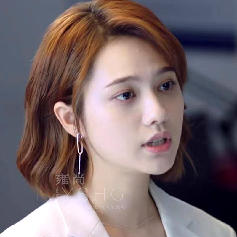 你是我的城池营垒小夏同款耳环阮青夏长款不对称流苏耳环