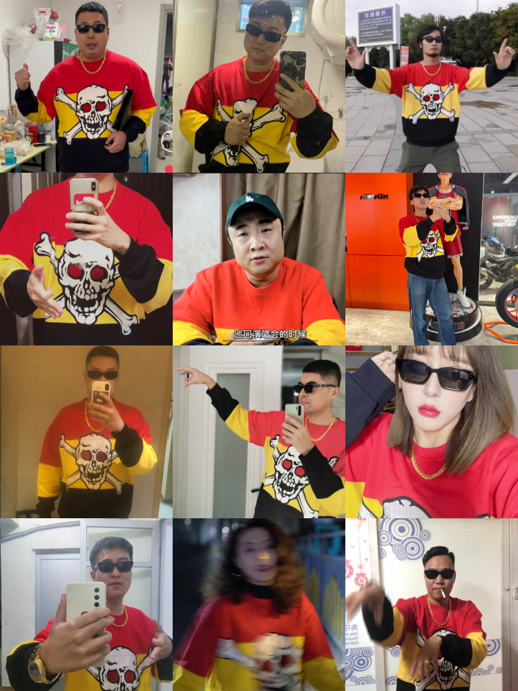 彪哥同款 范德彪同款骷髅头卫衣 送墨镜项链!原版复刻德彪原版