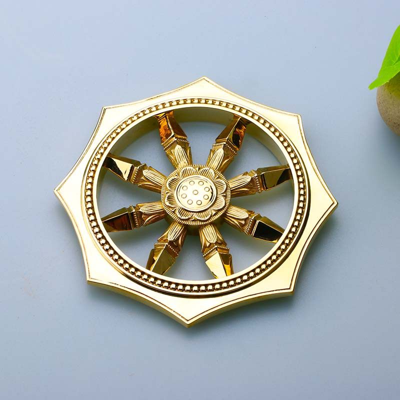 纯铜唐密真言宗东密法法器法轮金刚杵宝轮宝咒轮摆件