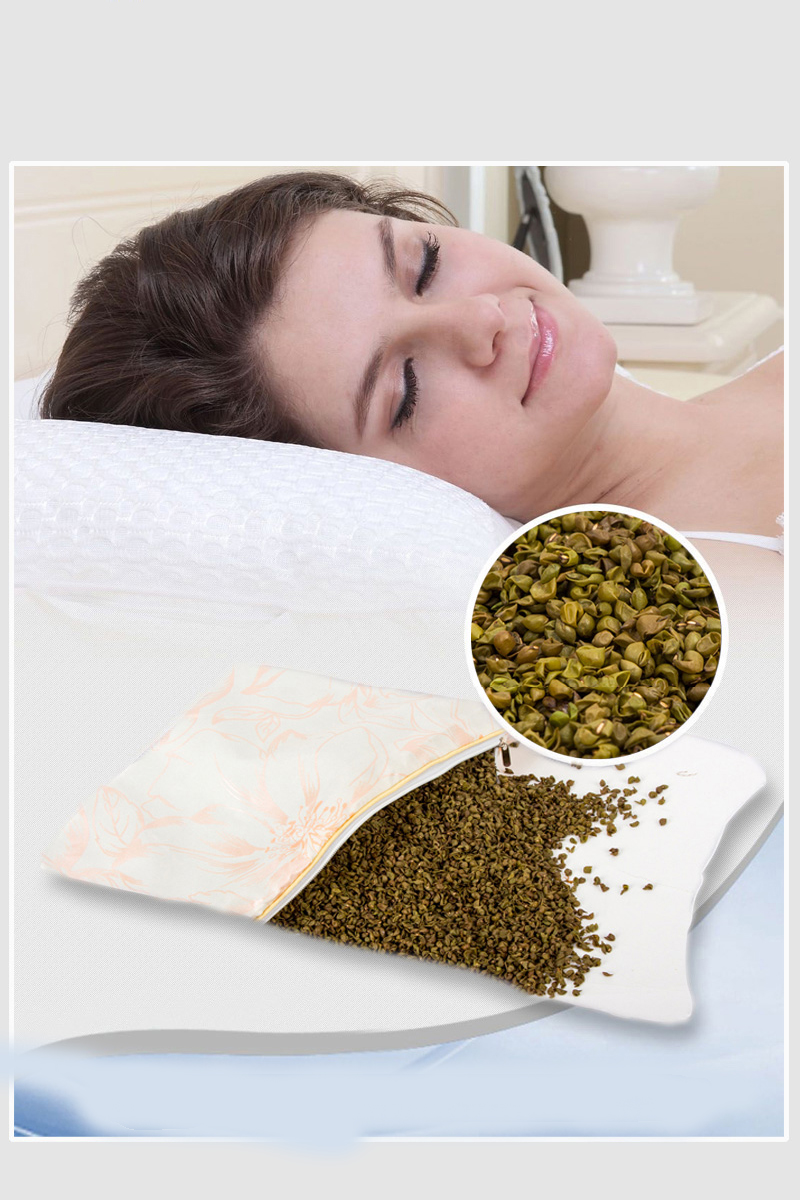 绿豆枕头散装豆壳填充枕芯纯棉粗布成人单人枕头