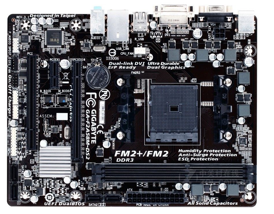 gigabyte技嘉gaf2a58mds2fm2fm2ddr3集成小板a58主板主板