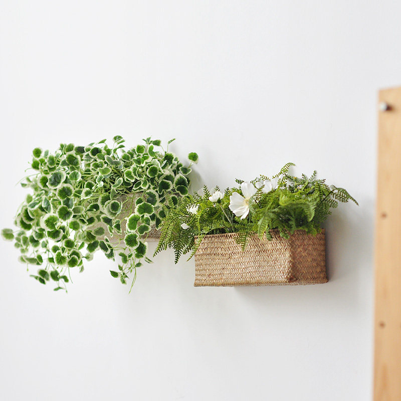 门饰壁挂仿真植物吊兰门挂家居餐厅墙壁房门仿真植物盆景