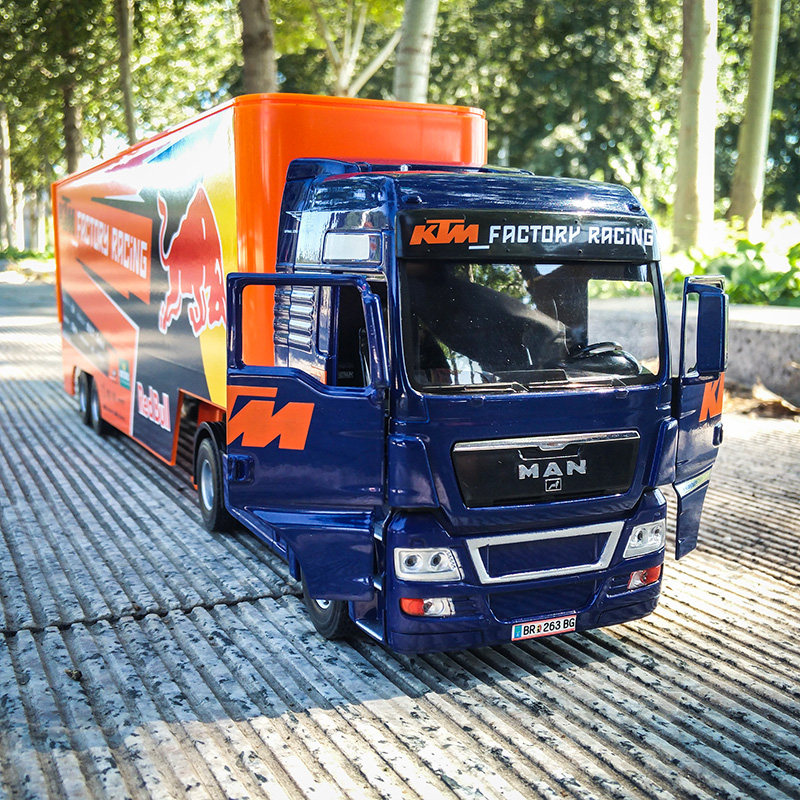 man合金车头132黑色大号模型