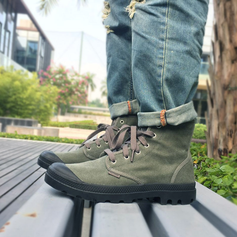 palladium高帮男鞋正品代购布鞋潮牌帕拉丁帆布鞋