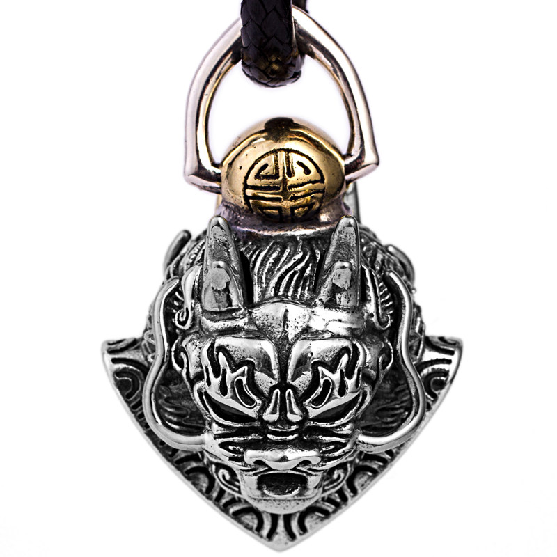 纯银驱魔招财护身符男士吊坠项链坠女复古个性项坠