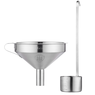 onlycook 加油漏斗304不锈钢油提套装酒提子酒勺子吊酒舀酒提油勺