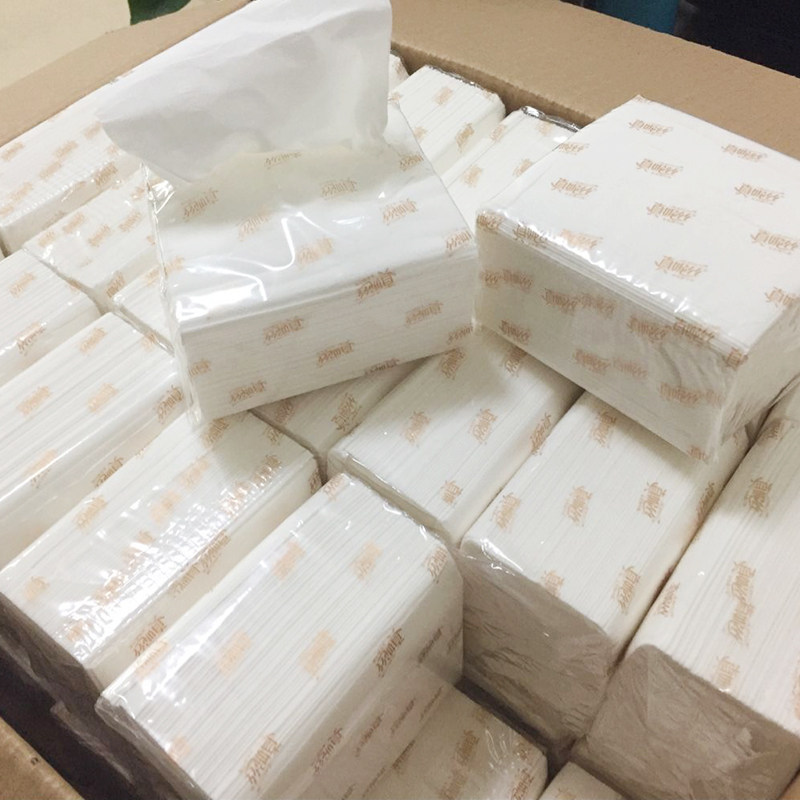 餐厅饭店餐巾纸小包正方形原木小方抽酒店用纸实惠装整箱42包抽纸 - 