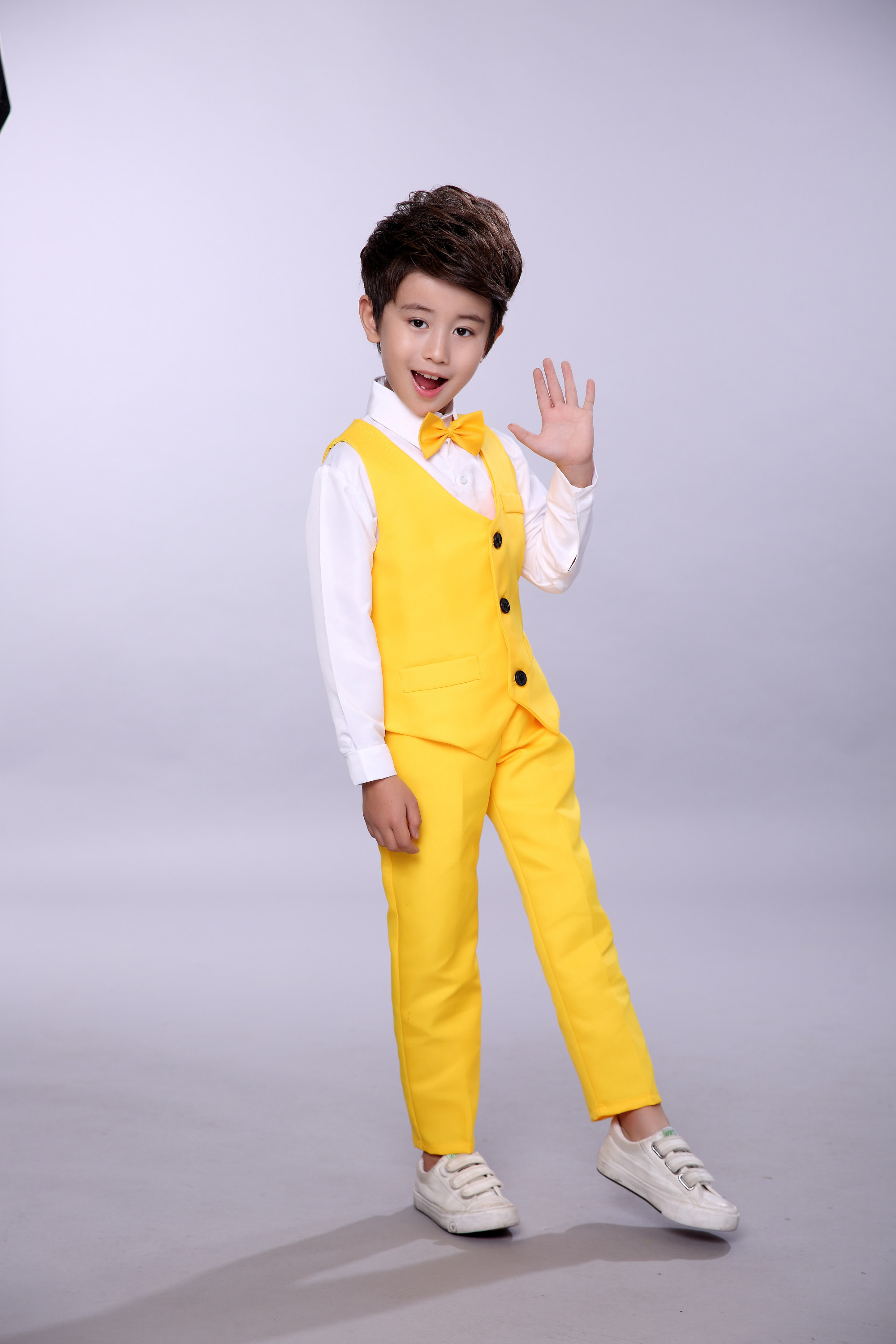 元旦男童礼服马甲套装装小主持人钢琴演出服男孩儿童演出服