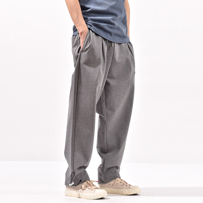 夏季坠感九分机能抽绳收脚工装裤子日式复古休闲裤