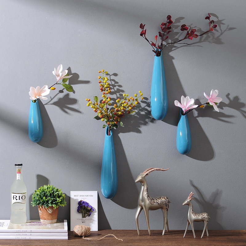 家居墙壁装饰壁挂花瓶墙上花艺创意挂墙植物壁饰