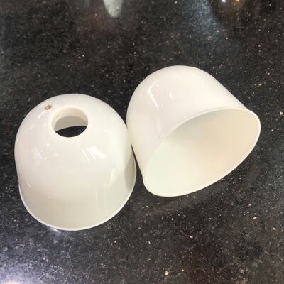 绿白色家用吊扇配件吊盅胶盖防尘盖胶杯防尘罩塑料盖扣盖吊盖喇叭