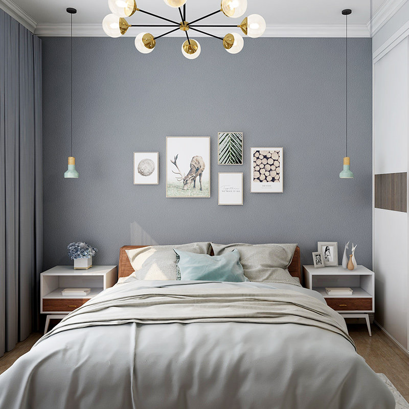 墙布无缝郑州简约轻奢客厅素色全屋新款卧室无缝墙布