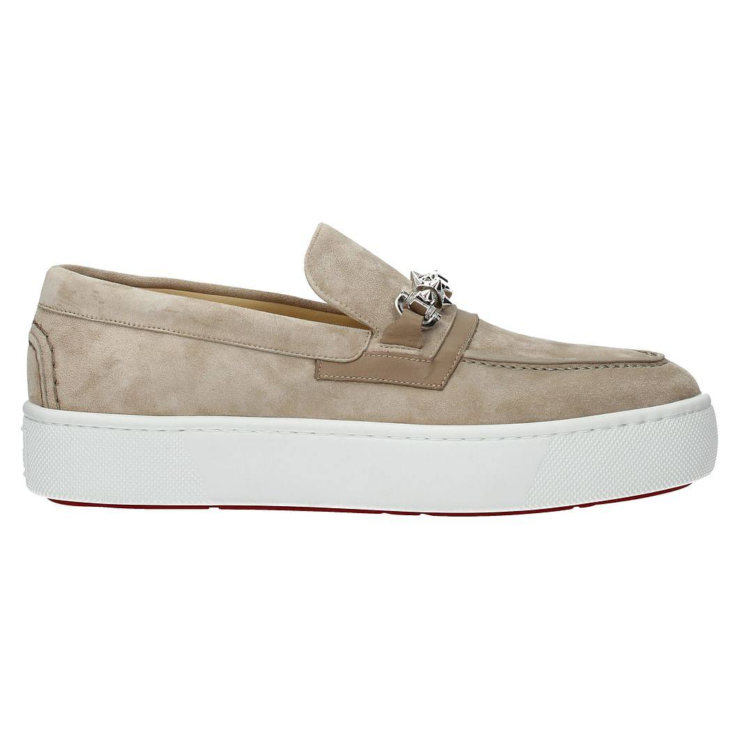 christianlouboutin男鞋米色绒面乐福正品代购1200394f2乐福鞋豆豆鞋