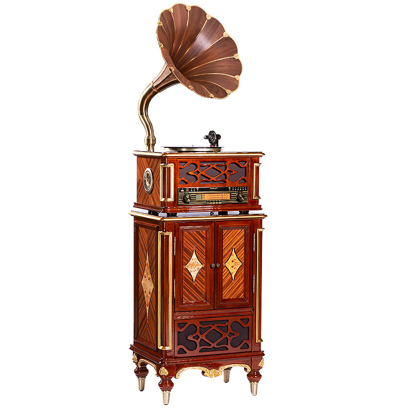 梵尼诗留声机复古黑胶唱片机62s美式柜式开门lp黑胶唱片机