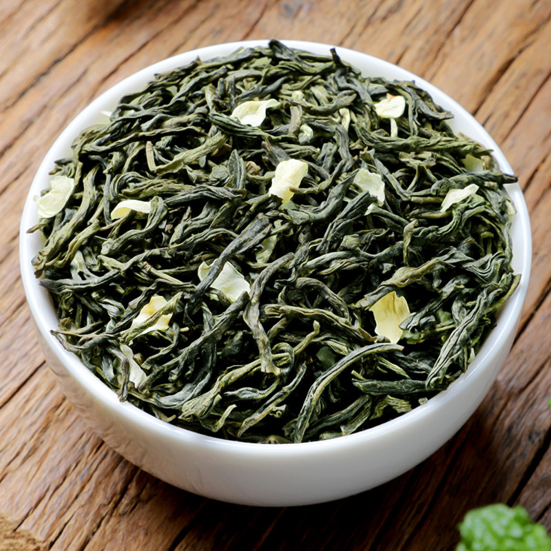 毛尖茉莉花茶小白毫毛2022新茶浓香型横县绿茶花茶茉莉花茶