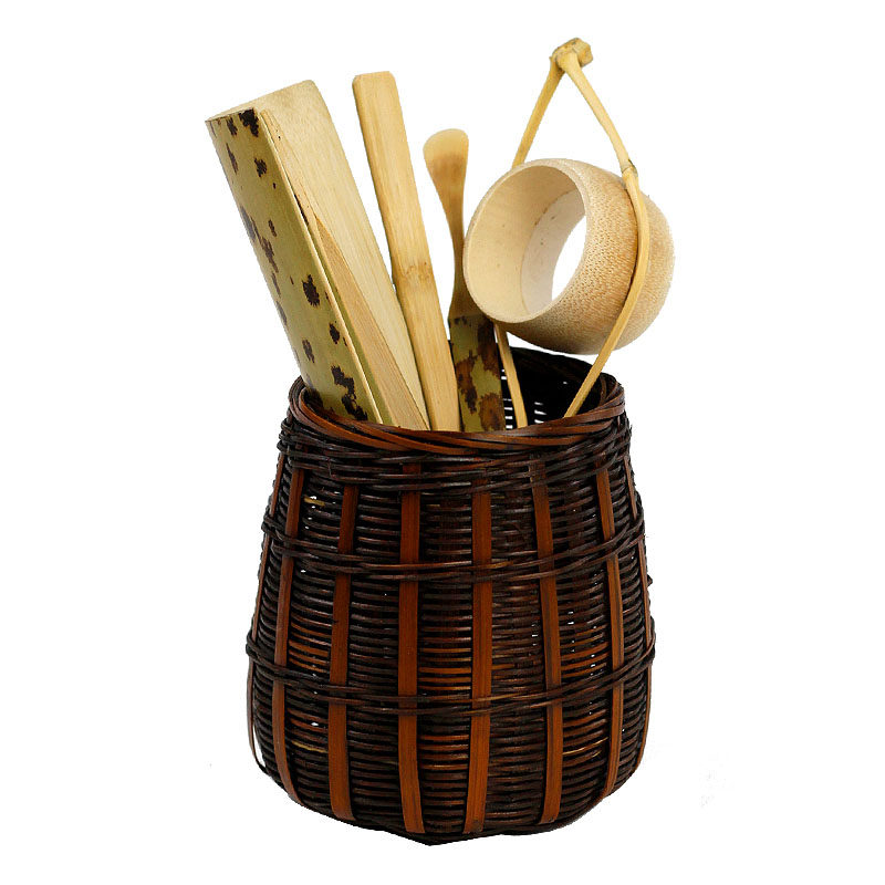 收纳复古竹编茶具茶道配件零配工具办公办公桌茶道