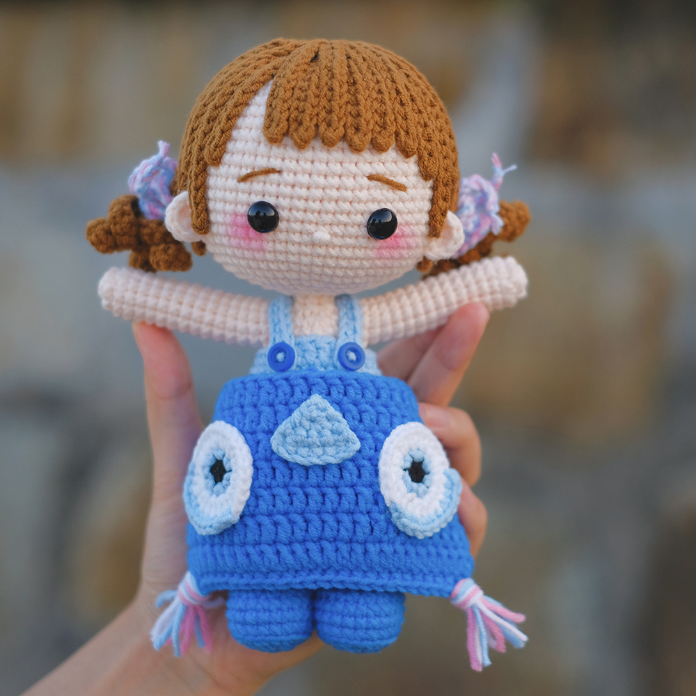 玩偶二仰包新手猫头鹰新手编织材料造物钩针制作毛线