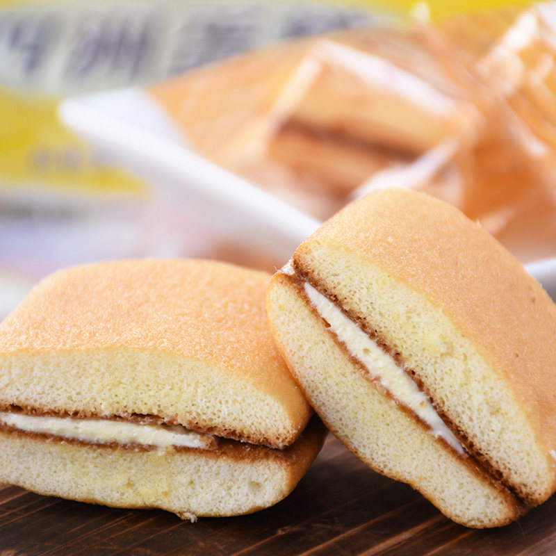 四洲蛋糕牛奶香桃巧克力香蕉味早餐下午茶点心小面包蛋糕90g2包