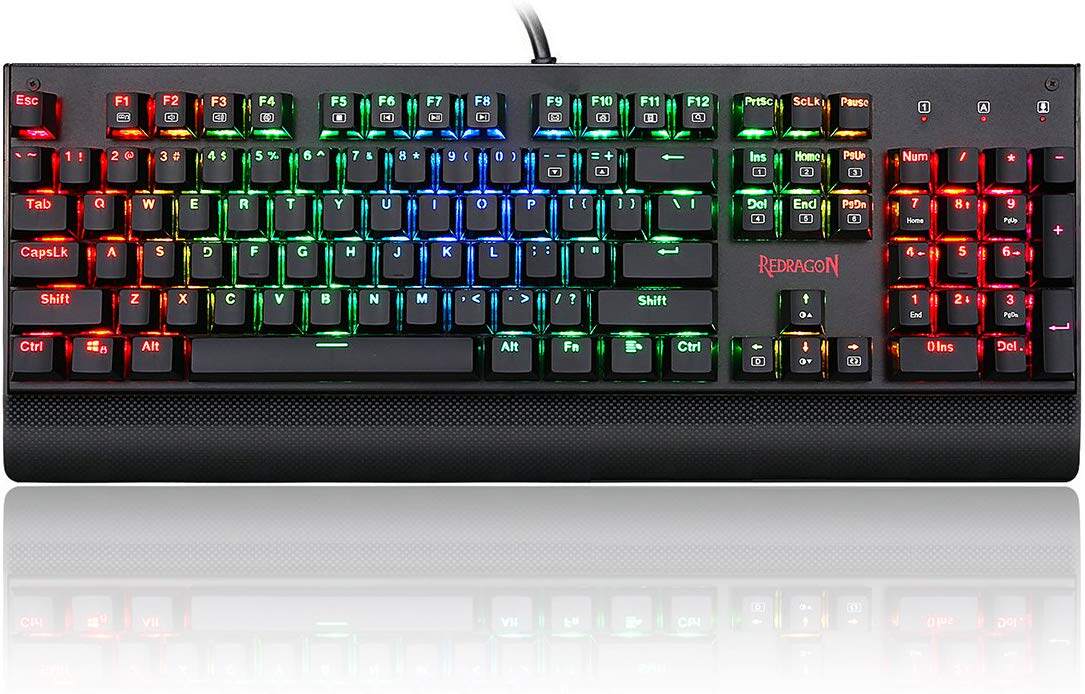 美国代购redragon虹龙rgb游戏游戏机机械键盘k557键盘