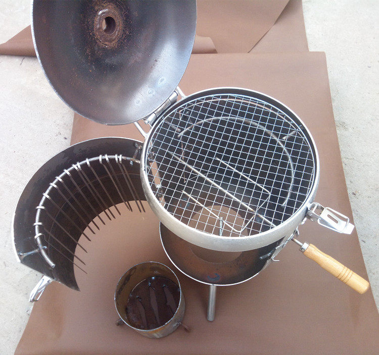 煤气罐吊炉烧烤炉家用户外烧烤架三开门闷炉挂炉圆炉烧烤箱