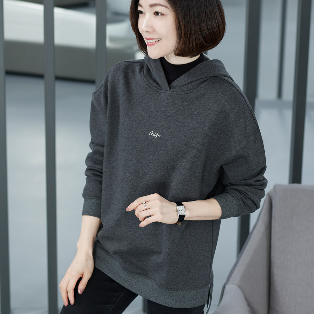 中年妈妈卫衣宽松纯棉秋装大码休闲薄款横行卫衣