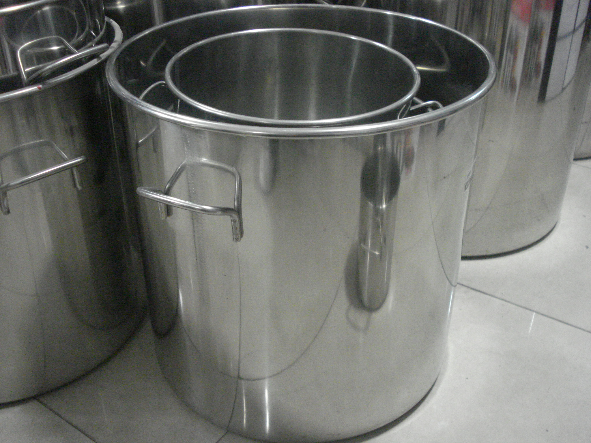 不锈钢桶带盖汤桶圆桶加厚水桶70圆形定做大号大桶汤锅