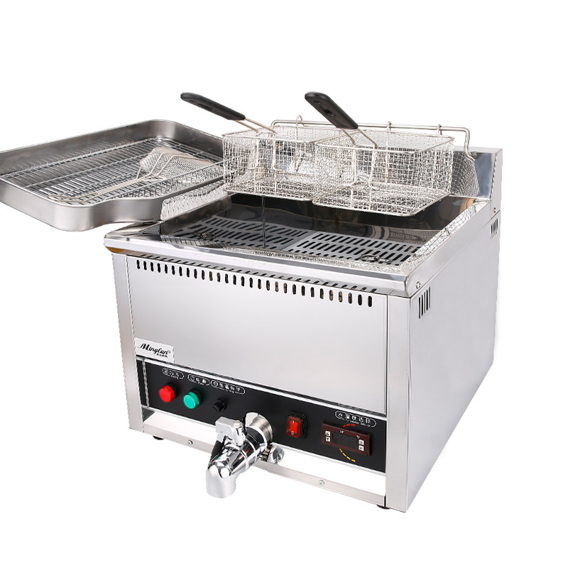 17升台式电炸商用油炸锅大容量炸鸡机器数字显示温控商用炸锅