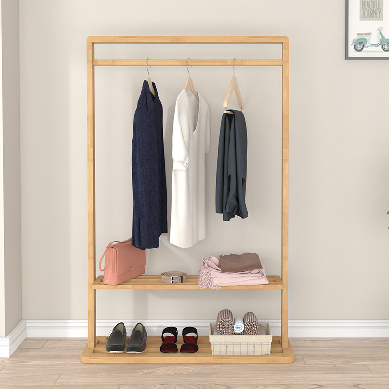 北欧实木衣帽架落地网红挂衣衣架简约现代客厅衣帽架
