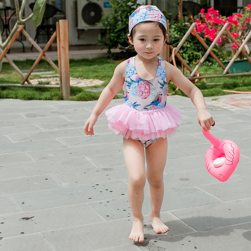 女童泳衣小童纱裙公主蛋糕裙式可爱比基尼走秀泳衣裤