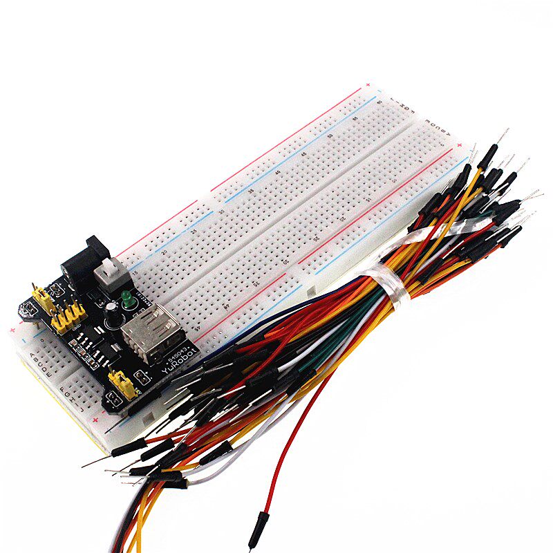 arthyly彩条上面红蓝mb102面包电源跳线pcb电路板