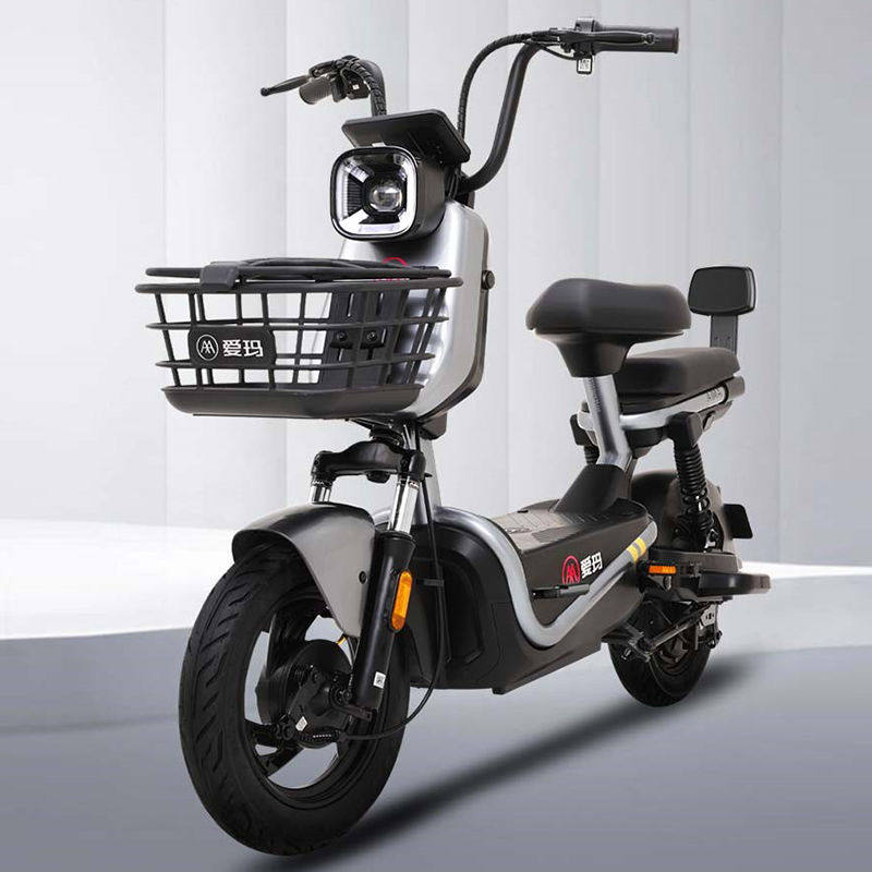 爱玛艾玛续航车长自行车自行电动学生电瓶车国标电动自行车